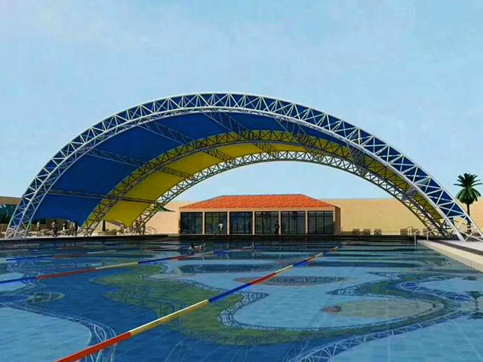 commercial aquatic tensile structure building