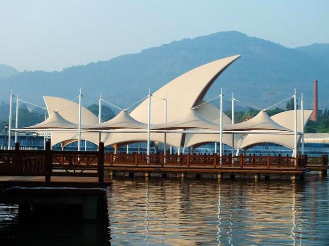 custom tensile structure for seaside