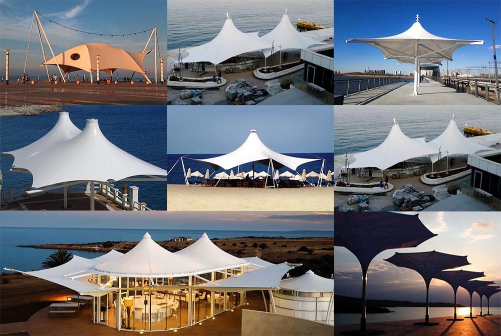 custom tensile structure for seaside