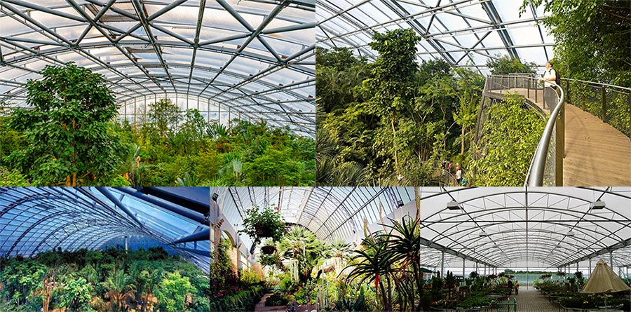 botanical garden tensile fabric structure roof