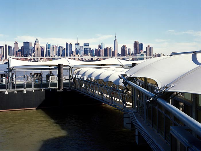 Port terminal canopy tensile membrane structure