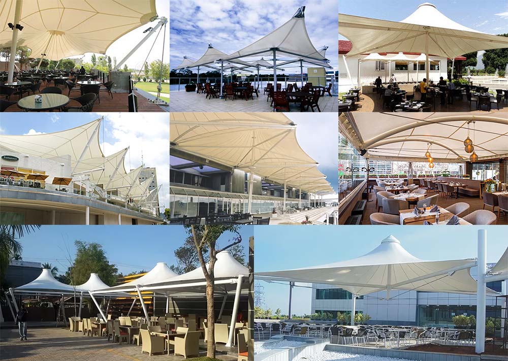 tensile structure for cafe shop & restaurant