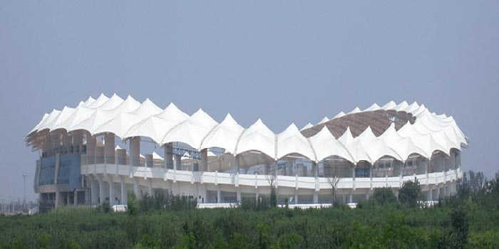 stretch fabric tension structures