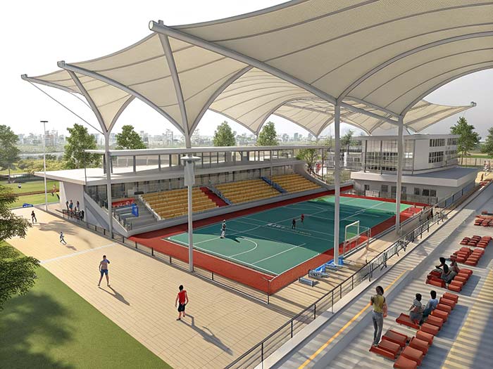 tensile structure sports building