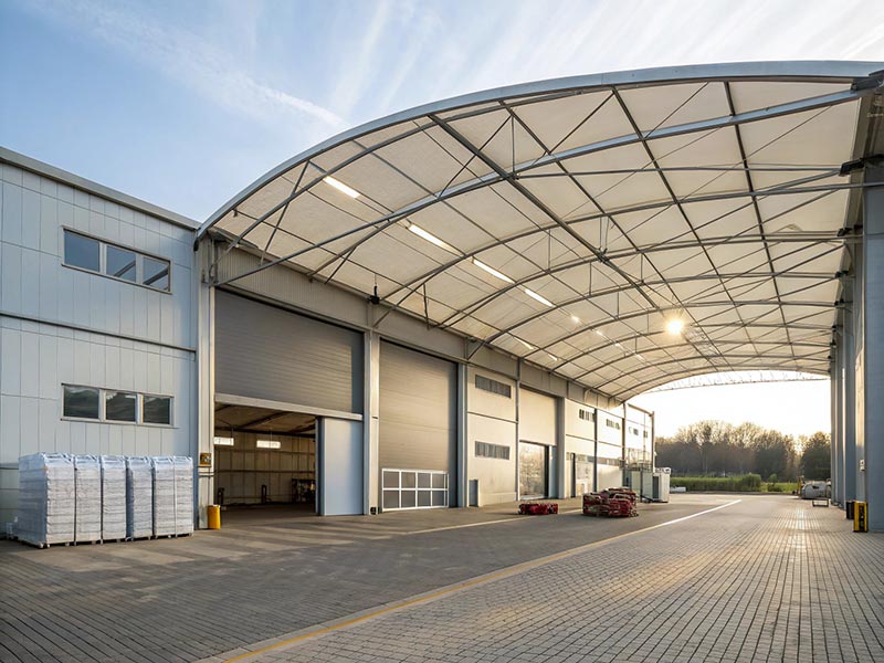 PVC fabric roof warehouse