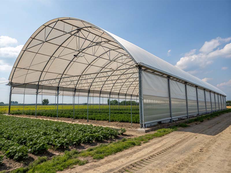 Applications of tensile fabric covered structures in agriculture